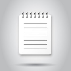 blank mock up notepad icon in transparent style vector image