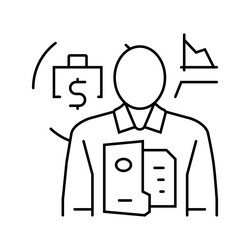 business scientist worker line icon vector