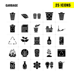 garbage solid glyph icon for web print and mobile vector image