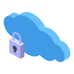 cloud data support icon isometric content vector image