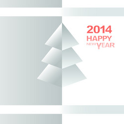 happy new year christmas tree vector