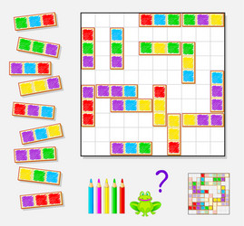 logic puzzle game for children and adults need vector