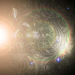 Seamless floral wallpaper with sunshine vector