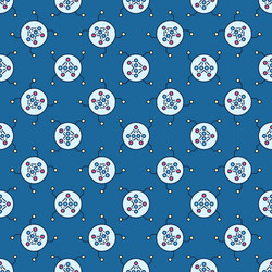 artificial neural network in circle colored vector image