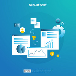 digital graph data for seo analytics vector