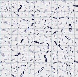 hello and hi typography pattern seamless texture vector image