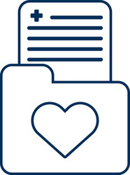 medical folder documents isolated icon vector