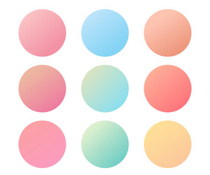round gradient set with modern abstract vector image