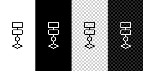 set line algorithm icon isolated on black vector image