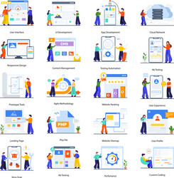 user interface and web design vector image