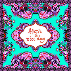 decorative pattern of ukrainian ethnic carpet vector image