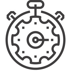 fast processing flat line web icon vector image