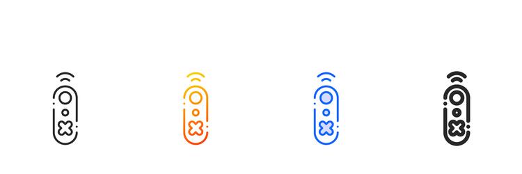 controller iconthin linear gradient blue stroke vector image