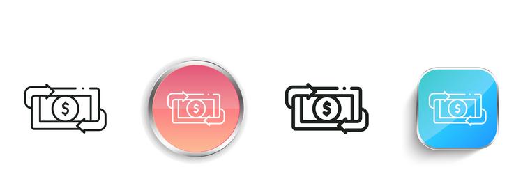 investment icon thin linear regular and button vector image