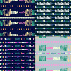 Abstract seamless pattern set vector