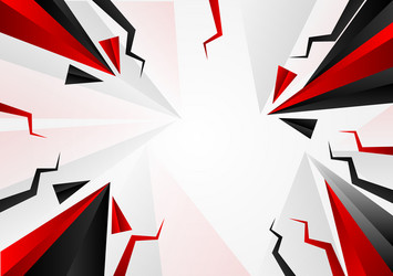abstract triangle black and red color with copy vector image