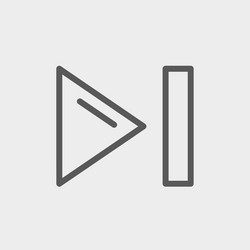 next button thin line icon vector image