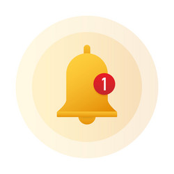 Notification bell icon for incoming inbox message vector
