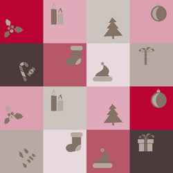 seamless background with christmas elements vector image
