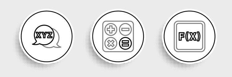 Set line function mathematical symbol xyz vector