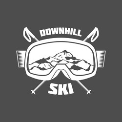 vintage skiing labels and design elements Vector Image