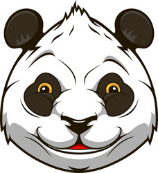 Cartoon Panda Head Vector Image