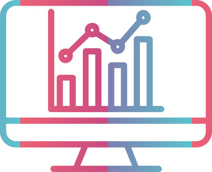 data analytics line gradient design vector image