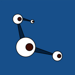 flat icon design collection molecules scheme vector image