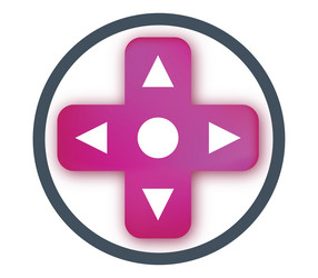 game controller button vector image