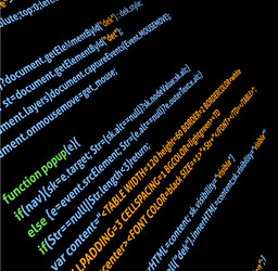 screen of a computer or laptop with java code vector image