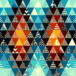 Seamless pattern background a triangles vector