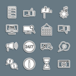 set line setting speech bubble with angry smile vector image