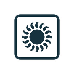 sun icon rounded squares button vector image