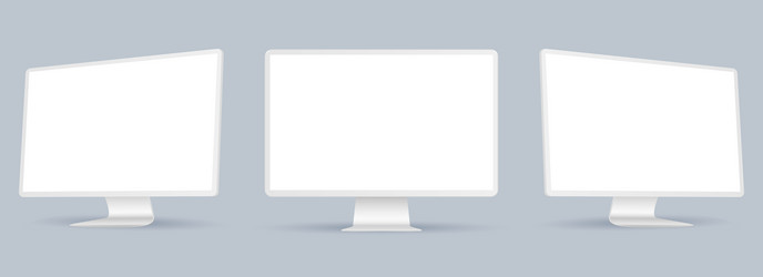computer monitor with empty display clay device vector image