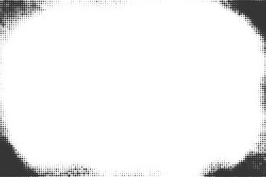 halftone frame with gradient effect in corners vector image