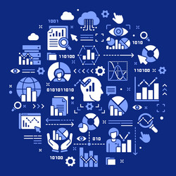 statistics and data analytics concept vector image