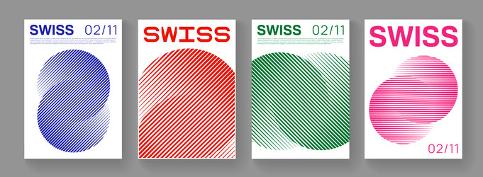 Swiss Style Circles & Patterns vector image