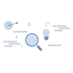 Magnifying glass icon concepts vector