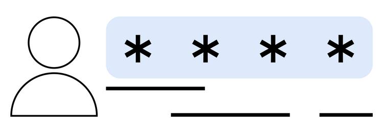 secure login and user authentication interface vector image
