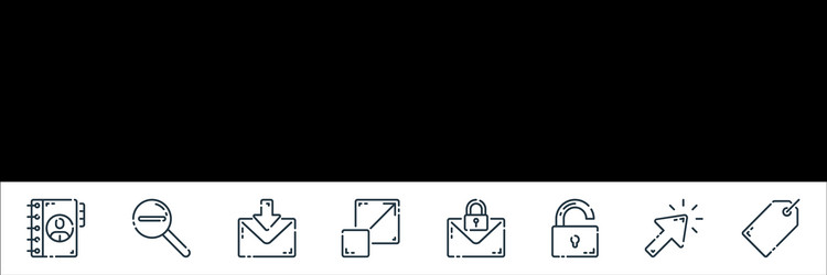 user interface line icons linear set quality vector image