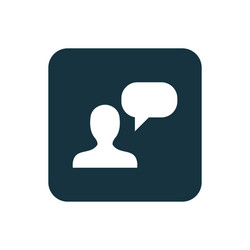 Conversation icon rounded squares button vector