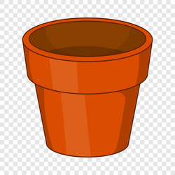 Flower pot icon cartoon style vector