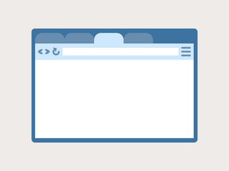 Web browser window interface flat style vector