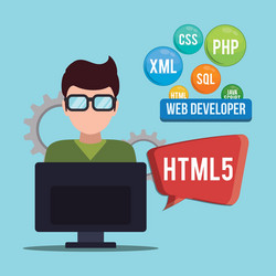 developer web responsive design vector image