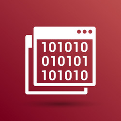 icon of code window program programming website vector image