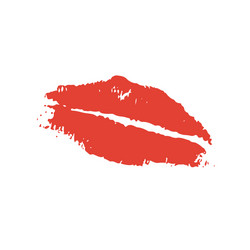 print of red lips vector