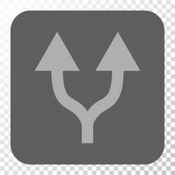 split arrows up rounded square button vector image