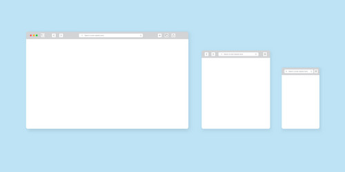 Web browser window template website vector