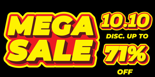 71 percent mega sale 1010 celebration discount 3d vector