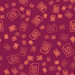 brown line binary code icon isolated seamless vector image